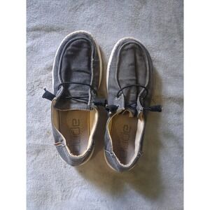 Hey Dude Women's Wendy Chambray Off Black Shoes Size 8